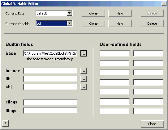 set sdl variable